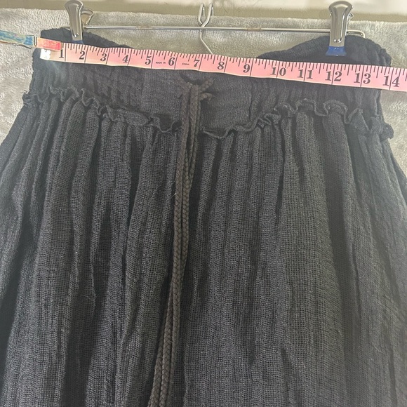 Apiece apart linen drawstring maxi black skirt - Picture 6 of 8